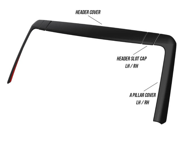 Moldura para marco de parabrisas delantero Ford Bronco 2021-2025+