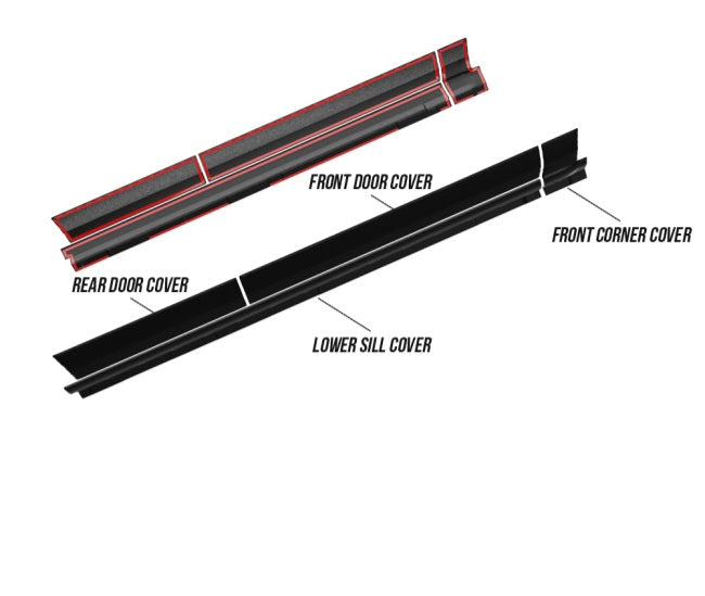 Juego de faldones laterales para Ford Bronco 4 puertas 2021-2025+