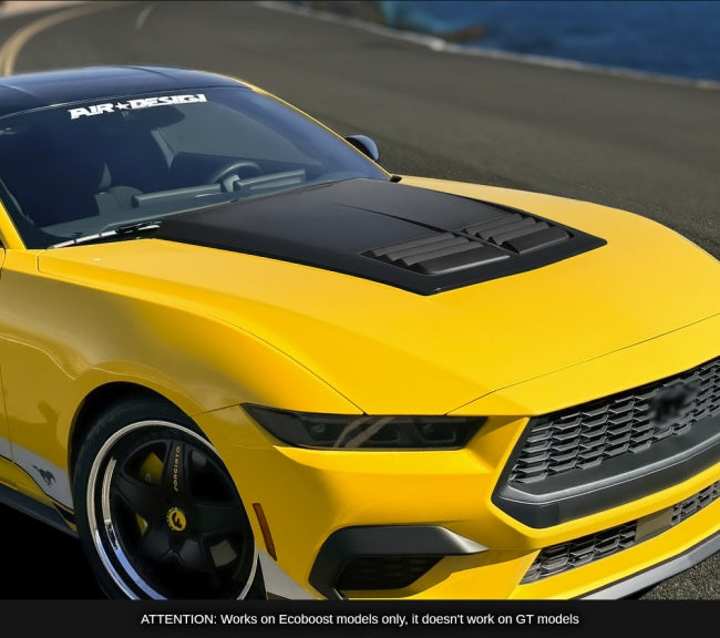 Toma de aire negro satinado para Ford Mustang Ecoboost 2024-2025+
