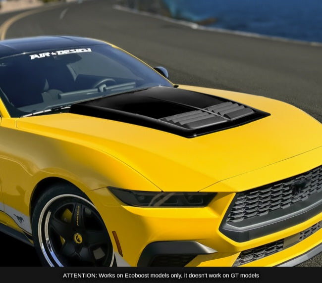 Toma de aire negro brilloso para Ford Mustang Ecoboost 2024-2025+
