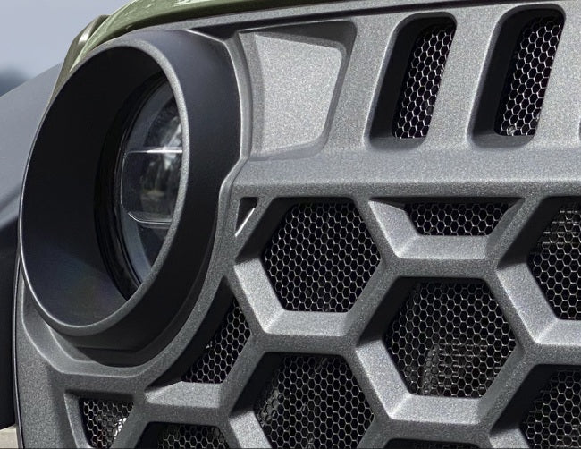 Parrilla frontal hexagonal para Jeep Wrangler JL 2018-2025