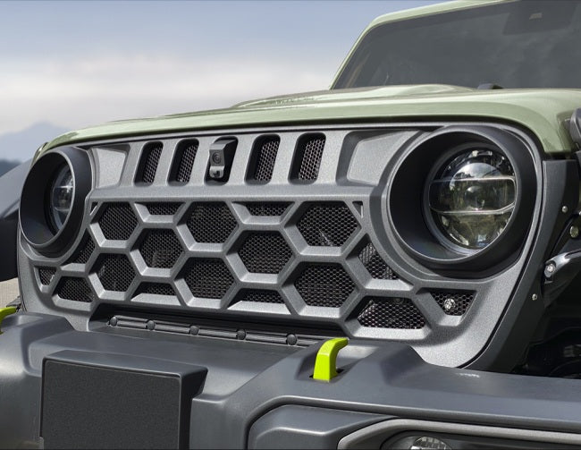 Parrilla frontal hexagonal para Jeep Wrangler JL 2018-2025
