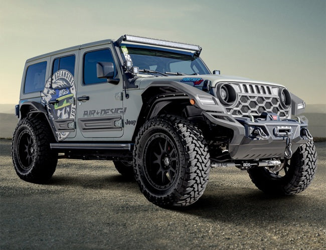Salpicaderas Panther Pro con faldones y luz ámbar para Wrangler JL 2018-2025