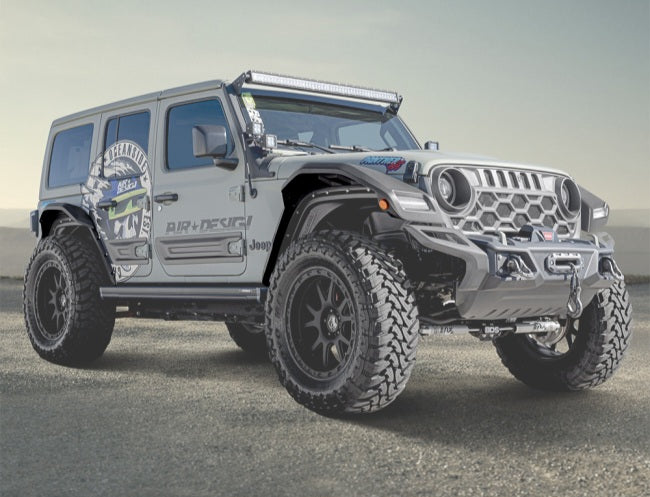 Salpicaderas Panther Pro con faldones y luz ámbar para Wrangler JL 2018-2025