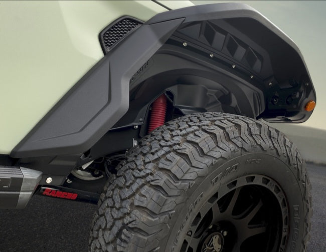 Salpicaderas Panther Pro con faldones y luz ámbar para Wrangler JL 2018-2025