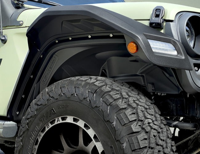 Salpicaderas Panther Pro con faldones y luz ámbar para Wrangler JL 2018-2025