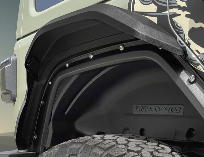 Salpicaderas Panther Pro con faldones y luz ámbar para Wrangler JL 2018-2025