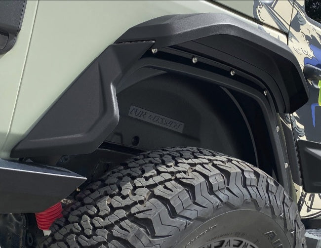 Salpicaderas Panther Pro con faldones y luz ámbar para Wrangler JL 2018-2025