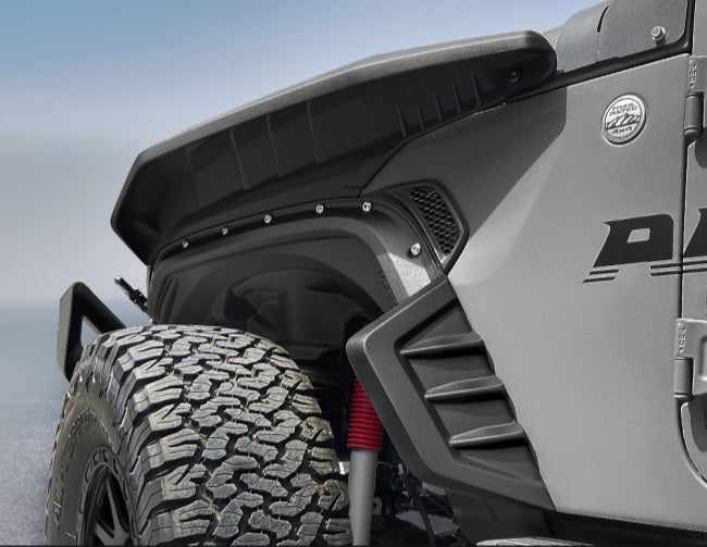 Salpicaderas High Top con faldones y luz LED para Wrangler JL 2018-2025