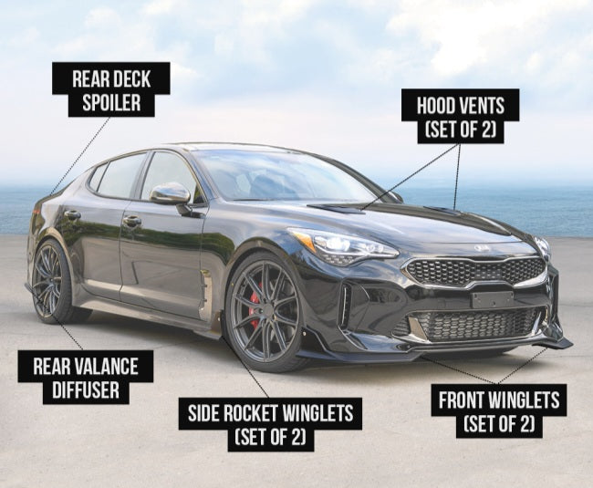 Juego de canards laterales para KIA Stinger 2018-2023