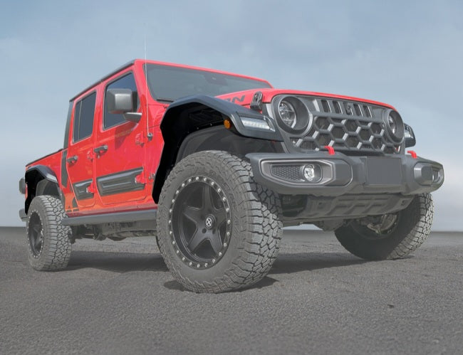 Salpicaderas Con Faldon Y Luz Ámbar para Jeep Gladiator Jt 2019-2025