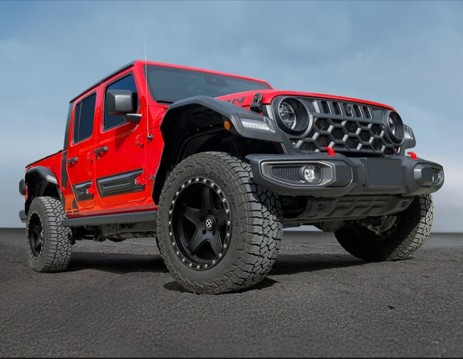 Salpicaderas Con Faldon Y Luz Ámbar para Jeep Gladiator Jt 2019-2025