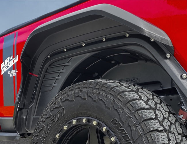 Salpicaderas Con Faldon Y Luz Ámbar para Jeep Gladiator Jt 2019-2025